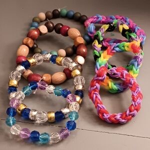 Stylish Bead and Rubber Band Bracelets